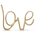 thumbnail image 1 of Bouclair Gold Decorative Metallic Word Love, 1 of 6