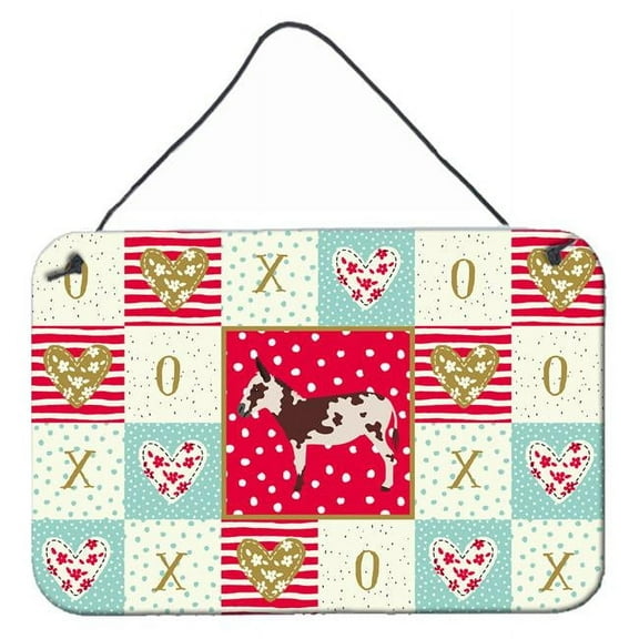Carolines Treasures CK5278DS812 8 x 12 in. American Spotted Donkey Love Wall or Door Hanging Prints