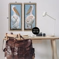 thumbnail image 4 of Stupell Industries Classic Pelicans Gazing Animals & Insects Painting Brown Floater Framed Canvas Art Print Wall Art, 14 x 31, Set of 2, 4 of 10