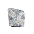 thumbnail image 5 of Linon Home Decor Moriarty Coastal Seashell Swivel Accent Arm Chair Ocean Blue - Coral, 5 of 5