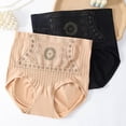 thumbnail image 4 of Invisible High Waist Underwear For Women Abdominal Control Shaping Panties Breathable Nylon Elastic Support Briefs Thong color XXXXL, 4 of 4