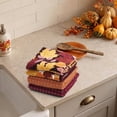 thumbnail image 5 of RITZ 100% Cotton Harvest Kitchen Towels, Set of 4, Painted Leaves Dish Towels Set, 5 of 6