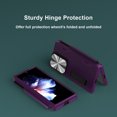thumbnail image 3 of Dteck for Samsung Galaxy Z Fold 6 Case with S Pen Slot & Hinge Protection Tempered Glass Screen Protector Full-Body Military Drop Phone Case for Z Fold 6 Case with Kickstand & Belt Clip,Purple, 3 of 7