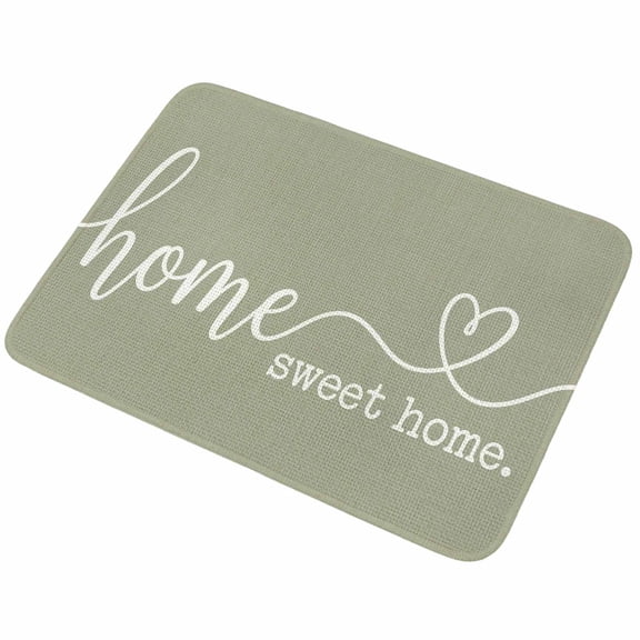 Doormat Home Sweet Home Front Door Mat Entrance Soft Non Slip Absorbent Doormats Sage Green Solid Color Welcome Floor Mat Rugs for Entryway Porch Bathroom Bedroom Kitchen Indoor Outdoor 32"x47"