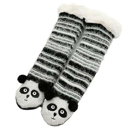

1Pair Winter Women Fuzzy Slipper Socks Sweet Solid Candy Color Non-Slip Grip Warm Fleece Non Skid Soft Fluffy