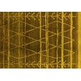 thumbnail image 1 of Ahgly Company Machine Washable Indoor Rectangle Oriental Yellow Industrial Area Rugs, 8' x 10', 1 of 4