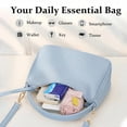 thumbnail image 3 of Crescent Shoulder Bag Crossbody Bags for Women, Trendy Woven Leather Bag Cute Hobo Tote Handbag Purse, with Adjustable Strap, Blue, 3 of 7