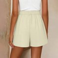 thumbnail image 4 of Womens Shorts Dressy High Waisted Wide Leg Tailored Shorts Pleated Business Casual Work Trouser Shorts Khaki XXXL(XXXL), 4 of 9