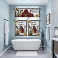 thumbnail image 3 of Farm Cow Kitchen Curtains Sets for Windows 24 Inch Length, Country Cabin Red Barn Animals Sunflowers Plaid Rod Pocket Window Treatments Tier Curtains and Valances Set for Bedroom/Bathroom, 3 of 8