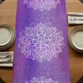thumbnail image 5 of Table Runners 90 Inches Long Dress Scarves, Boho Floral Farmhouse Coffee/Dining/Kitchen Table Runner for Living Room, Purple Flowers Vintage Bohemian Watercolor 13x90 Inch, 5 of 9