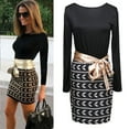 thumbnail image 1 of Women Long Sleeve Bodycon Bandage Evening Party Cocktail Short Dress Skirt, 1 of 5
