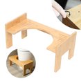 thumbnail image 3 of Wildnix Adjustable Bamboo Step Stool for Bathroom and Home-Stable Wooden Footstool for Adults and Kids, 3 of 6