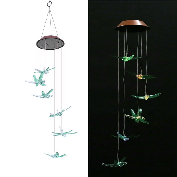 Luz decorativa de campanas de viento NikouMX Panel solar impermeable para exteriores