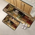 thumbnail image 6 of 2 Piece Wine Themed Kitchen Rug Set, Soft and Absorbent Kitchen Floor Mats, Vintage Style Decor 17x30+17x47 Inches, 6 of 6