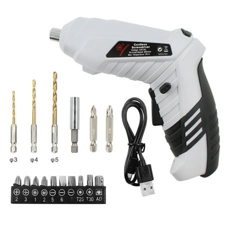 

Tiyuyo Cordless USB Charging Mini Electric Screwdriver 3.6V Rechargeable Drill
