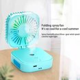 thumbnail image 2 of Naiovety Humidificador de aire acondicionado recargable USB de verano con ventilador plegable de mano con luz de noche LED colorida Escalada No.2 Naiovety OD016612-02, 2 of 6