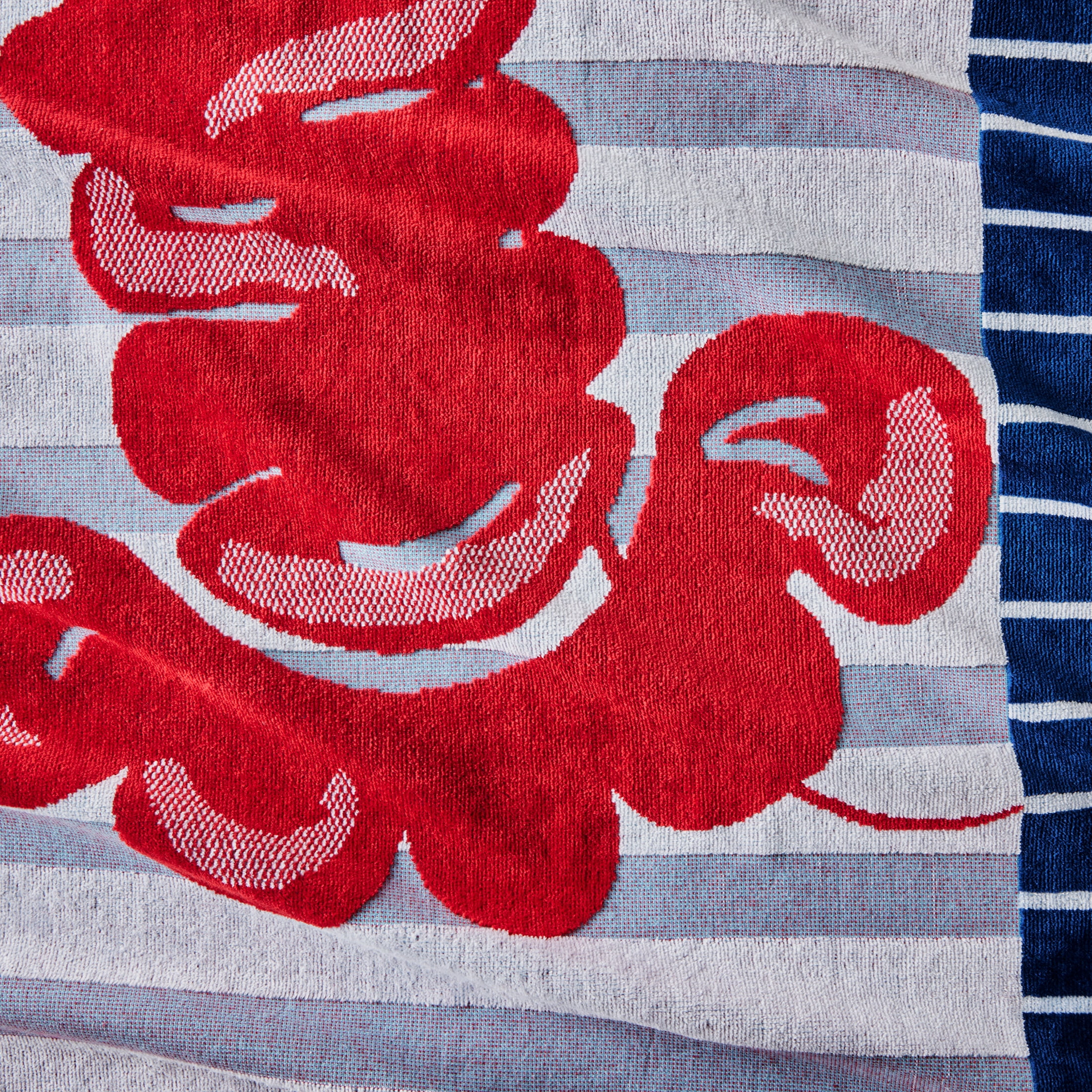Better Homes & Gardens Coastal Lobster Striped Cotton-Blend Beach Towel