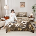 thumbnail image 4 of Feelyou Watercolor Flower Teen Queen Comforter Set, Jungle Floral Plant Bedding Sets, Rustic Farmhouse Cabin Reversible Bedding Comforter Set, Luxury Bedroom Decor, 3 Pieces, 4 of 8