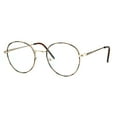 thumbnail image 2 of Clear Lens Glasses Vintage Round Oval Metal Frame UV400 Gold Black Brown, 2 of 4