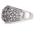 thumbnail image 4 of Stainless Steel Polished and Antiqued Marcasite Ring Size: 8; for Adults and Teens; for Women and Men, 4 of 6