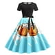 thumbnail image 3 of WILLBEST Vestidos Casuales Vestido Informal de Verano para Mujer, Cuello Redondo, Manga Corta, Cinturón Extraíble, Estampado Oktoberfest Mediana, 3 of 3
