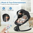 thumbnail image 5 of Baby Swing for Infant, Caveen Electric Bluetooth Music Bouncer Rocker with 5 Sway Modes, 3 Timing, Black, 5 of 12