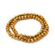 thumbnail image 2 of Electroplate Transparent Glass Beads Strands Full Plated Faceted Rondelle Golden Plated 8x6mm Hole: 1mm about 65~68pcs/strand 15.7~16.1 inch(40~41cm), 2 of 3