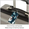 thumbnail image 3 of Square 2Pack PU Leather Christmas Snowman Cruise Luggage Tag with Privacy Cover and Name ID Tag for Travel Handbags Backpacks Luggage Tags, 3 of 6