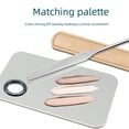 thumbnail image 4 of Paleta de base de maquillaje de acero inoxidable, paleta de maquillaje para uñas, raspador de base de dos cabezales, juego de 2, 4 of 5