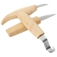 thumbnail image 3 of 3PCS DIY Woodworking Tools for Precise Detailing Stainless Steel Wood Carving Knife Set, 3 of 8
