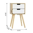 thumbnail image 6 of Canddidliike Oak Nightstands Set of 2 with 2 Drawer Modern Versatile Side End Table with Solid Wood Legs, Rectangle Bedside Sofa Table for Bedroom, 6 of 8