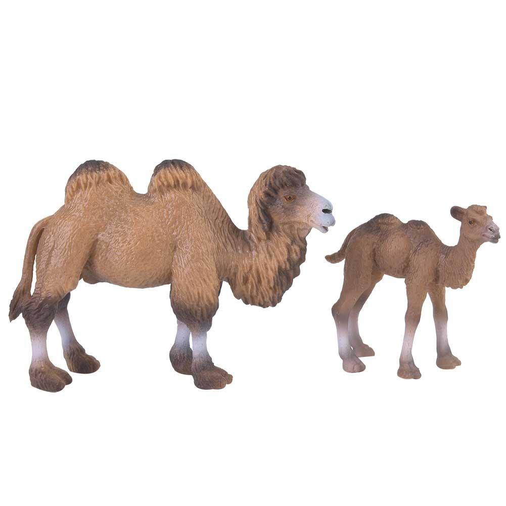 2x Miniature Camel Figurine Cute Model Home for Children Educational Toys S 