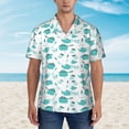 thumbnail image 2 of Wukai Utensiles Men's Hawaiian Shirt Short Sleeve Casual Button Down Summer Beach Aloha Shirt Tropical Print Holiday Party, 2 of 8
