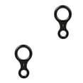 thumbnail image 4 of Descensor de escalada Yuarrent Cuesta abajo Rappel Rescate Ocho anillos Cuerda Rigging Protector Negro 2piezas, 4 of 5