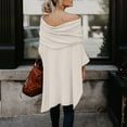 thumbnail image 5 of LQCMBYF Summer Tshirts Tops for Women Womens off Shoulder Asymmetric Plain T Shirts Solid Color T Shirt Tops Blouse Women Tshirts Womens Blouses Tshirts Casual Women Tops Tshirts(Beige,XL), 5 of 6