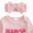 thumbnail image 4 of mgoYE Baby Girl Newborn Clothes Mamas Girl Outfit Long Sleeve Romper Onesie Spring Fall Winter Jumpsuit Infant Coming Home Outfit(Red,0-3 Months), 4 of 4