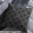 thumbnail image 2 of Manfei Bohemian Damask Fabric by the Yard (3 Yards), Hippie Cow Skull Decorative Fabric by the Yard, Black Gray, 2 of 6