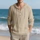 thumbnail image 1 of pstuiky Camisas suaves de manga larga para hombre, Suéter playero informal de manga larga con capucha y cordón ajustable para hombre salir tops m, 1 of 9
