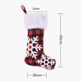 thumbnail image 5 of Ludlz Christmas Stockings, 12 inches Buffalo Plaid with Plush Cuff, Classic Stocking Decorations for Whole Family, Red and Black, 5 of 8