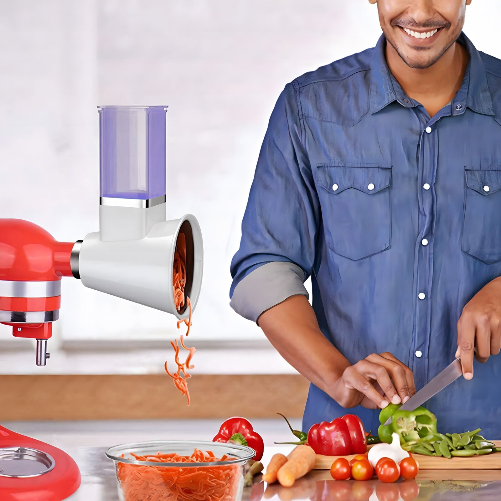 Labymos Slicer Shredder Attachments for KitchenAid Stand Mixers Food Slicers Cheese Grater Attachment Salad Maker Accessory Walmart