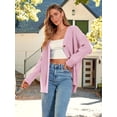 thumbnail image 4 of Women's Cardigan 2023 Open Front Oversized Button Lightweight Sweaters V Neck Loose Cardigans Knit Outwear, 4 of 14