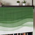 thumbnail image 5 of Ombre Waves Rod Pocket Curtain Valance, Abstract Art Gradient Sage Green Modern Farmhouse Window Valance for Living Room, Bedroom, Kitchen 42"W x 18"L, 5 of 9