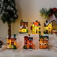 thumbnail image 5 of Opvise Christmas Glowing House Ornament Romantic Warm Lighting Resin Craft Desktop LED Snow Covered House Decoration Figurine Statue Festival Gift for Christmas H, 5 of 8