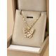 thumbnail image 3 of Juego de Joyas Mariposa Rosa con Perlas y Circonita, Collar y Aretes, 3 of 3