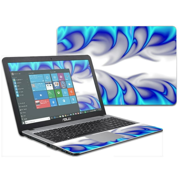 Skin Decal Wrap Compatible With Asus VivoBook X540SA X540LA 15.6" Blue Fire