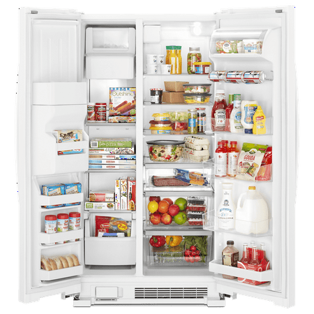 Whirlpool - 24.6 Cu. Ft. Side-by-Side Refrigerator with Water and Ice Dispenser - White