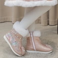thumbnail image 3 of KaLI_store Toddler Girl Winter Boot Toddler Girls Combat Boots Ankle Booties Comfortable Fashion Booties A,10.5, 3 of 5