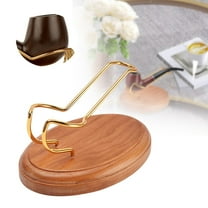 Tobacco Pipe Holder Basdi Handcrafted Tobacco Pipe Holder - Single/Multi-Slot Design for Collectors | Desktop Showcase for Office Or Home Decor, Wooden Pipe Stand, A