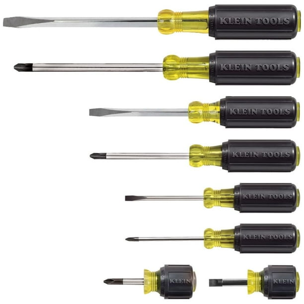 Juego de destornilladores Klein Tools 85078 de 8 piezas con empuñadura acolchada