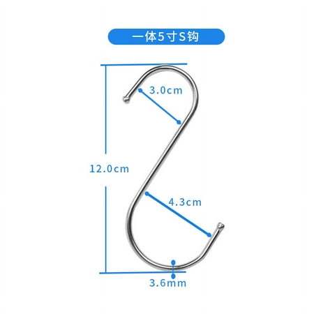 

DDWD Stainless steel S hook black iron S hook S hook integrated complete specifications multifunctional department store S hook direct sales